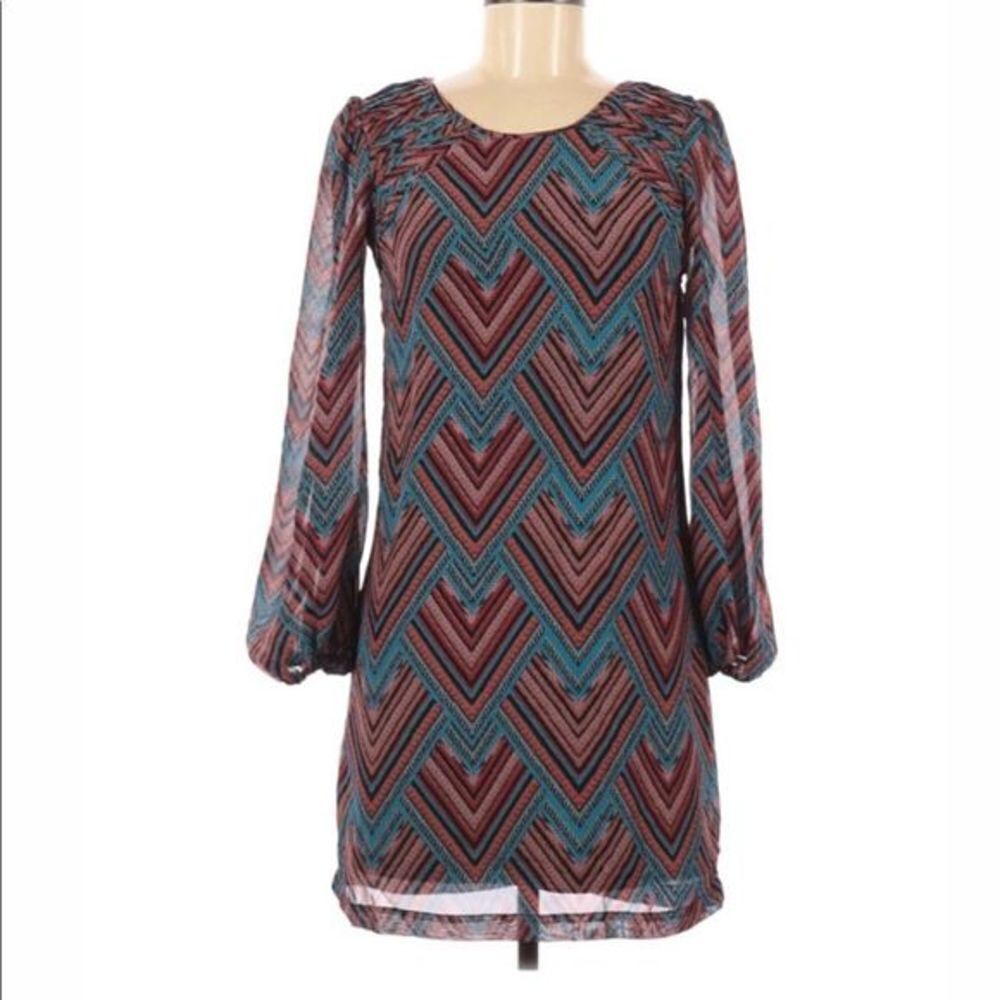 Fire Los Angeles Casual Zig Zag Dress Size M